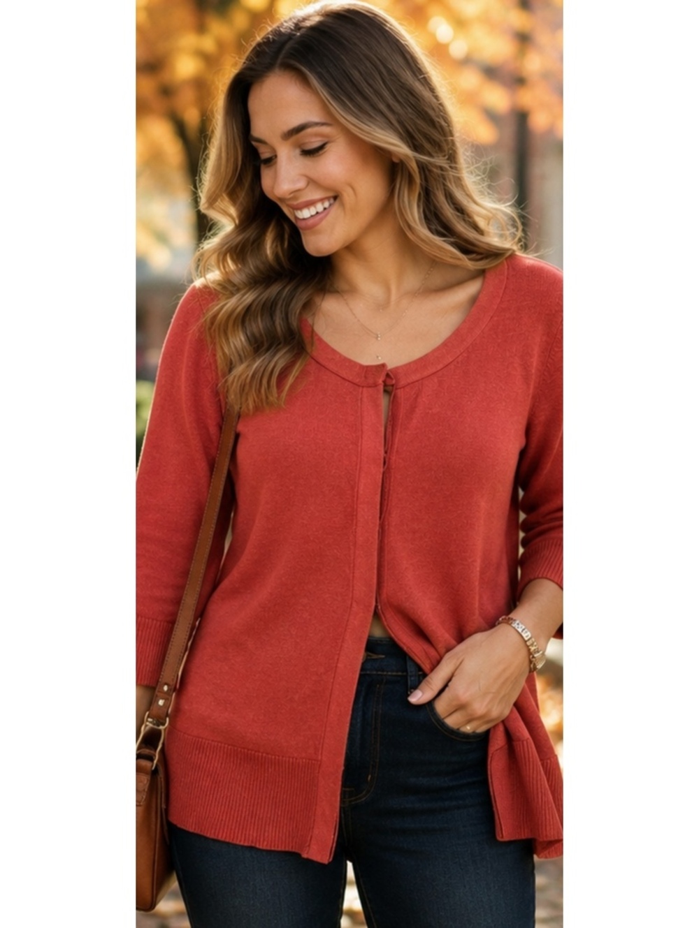 Cold water Creek 3/4 Sleeve Cardigan Size  XL(18)